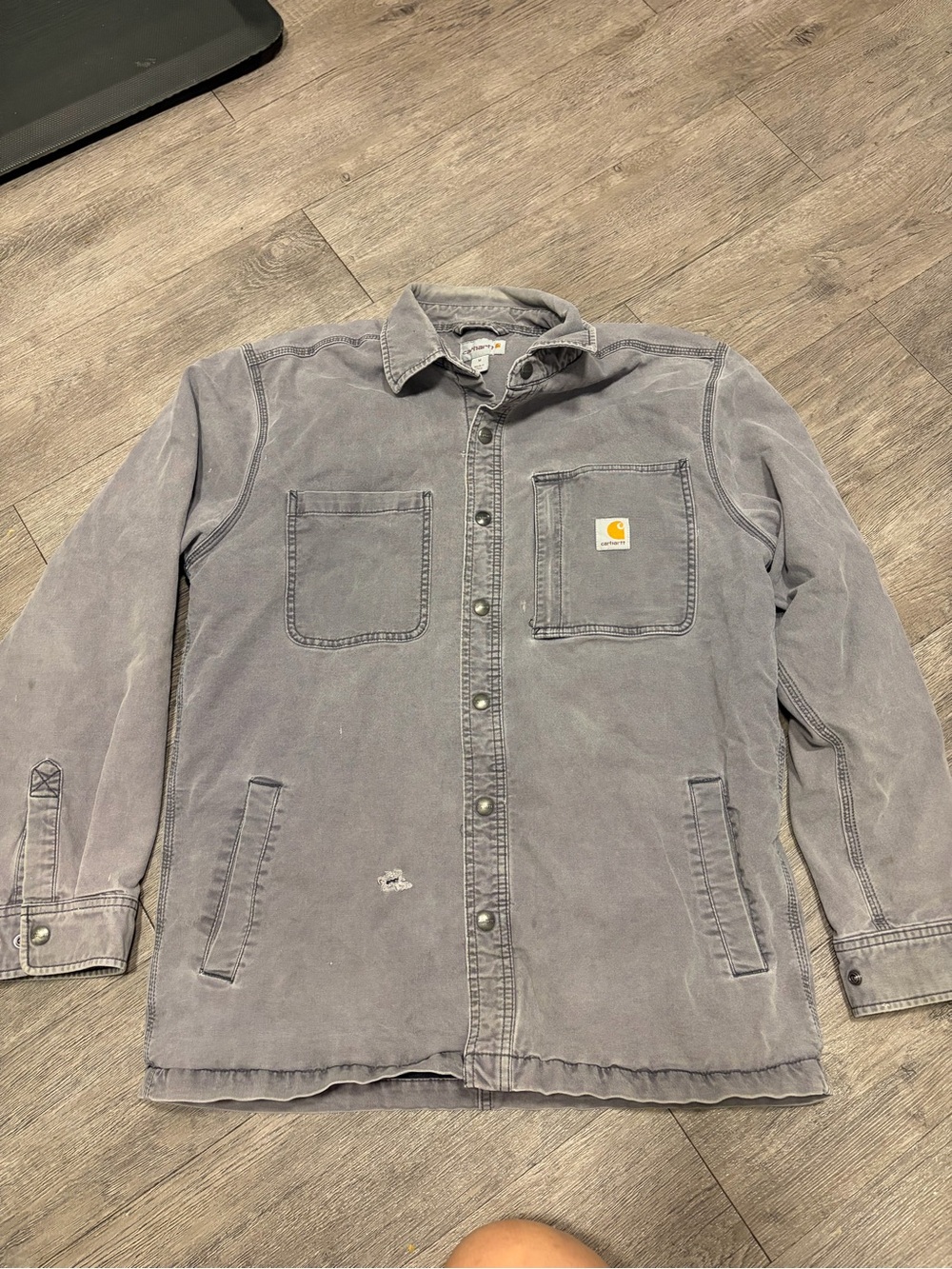 Carhartt Gray Lightweight Work Shirt Jacket